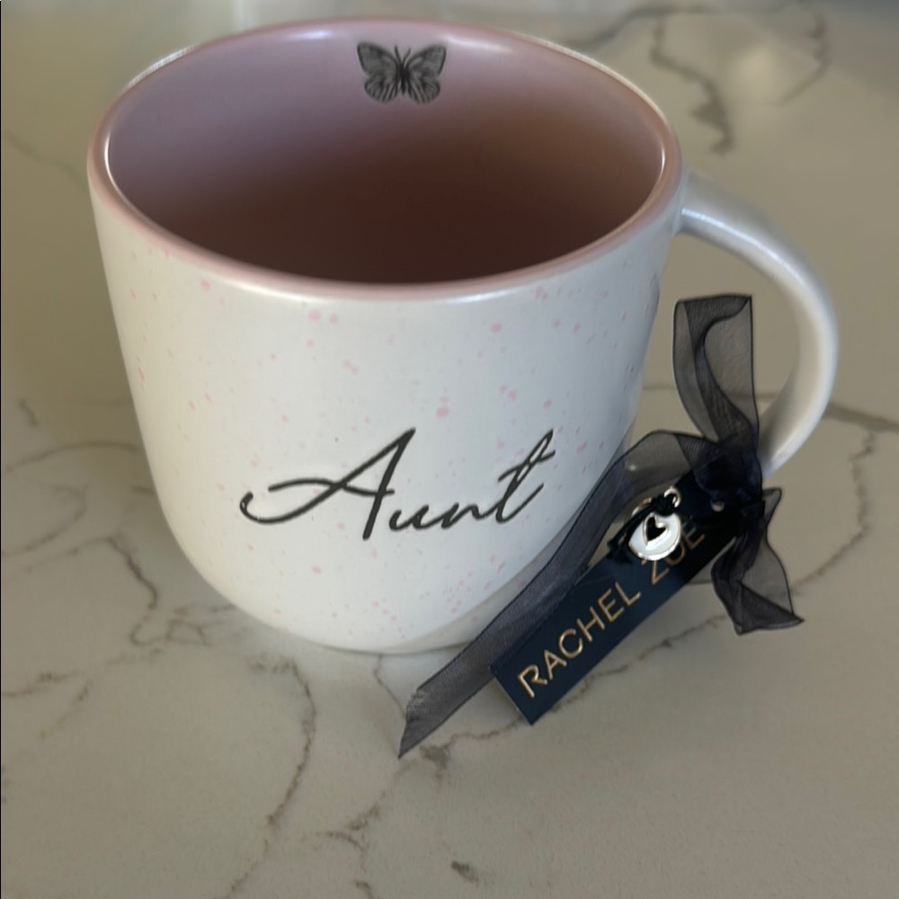 Rachel Zoe Aunt Mug in White and Pink